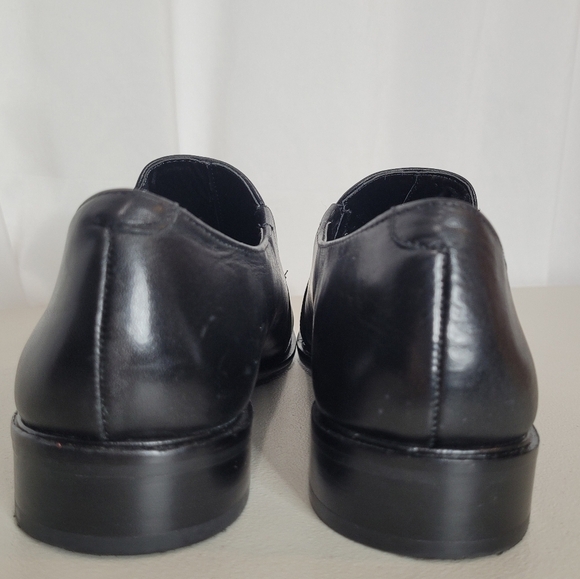 BCBGeneration Brandi Black Leather Side Zip Slip On Loafers - Size 7.5 - Picture 5 of 12